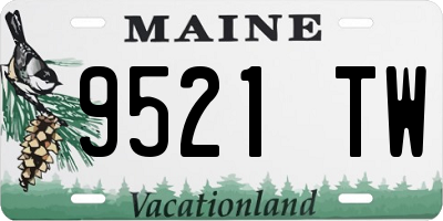 ME license plate 9521TW