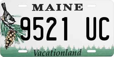 ME license plate 9521UC
