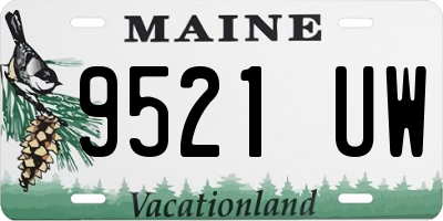 ME license plate 9521UW