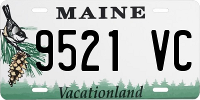 ME license plate 9521VC