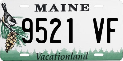 ME license plate 9521VF