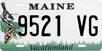 ME license plate 9521VG