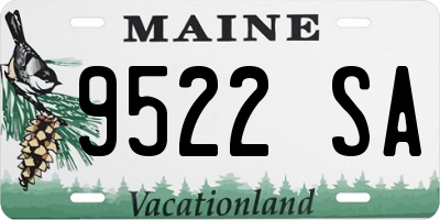 ME license plate 9522SA