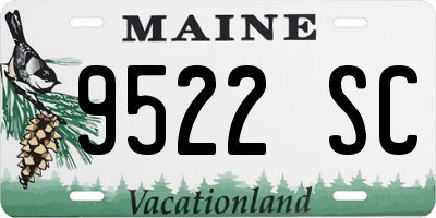 ME license plate 9522SC