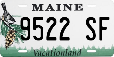 ME license plate 9522SF