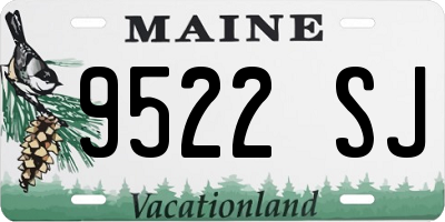 ME license plate 9522SJ