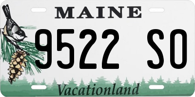 ME license plate 9522SO