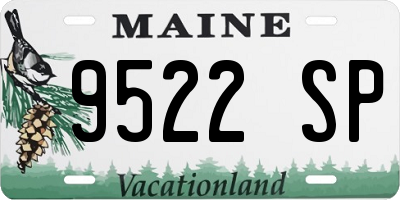 ME license plate 9522SP