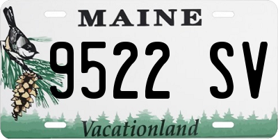 ME license plate 9522SV