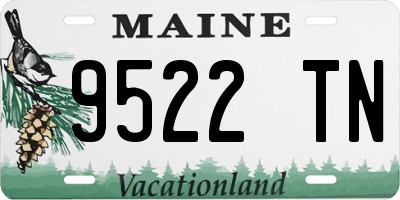 ME license plate 9522TN