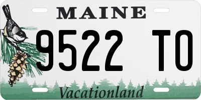 ME license plate 9522TO