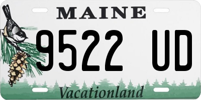 ME license plate 9522UD