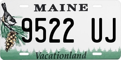 ME license plate 9522UJ