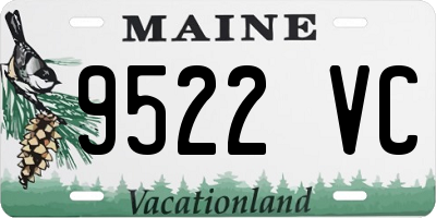 ME license plate 9522VC