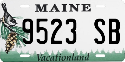 ME license plate 9523SB