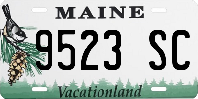 ME license plate 9523SC