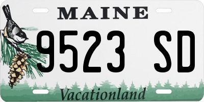 ME license plate 9523SD
