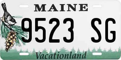 ME license plate 9523SG