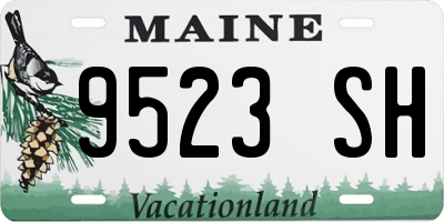 ME license plate 9523SH