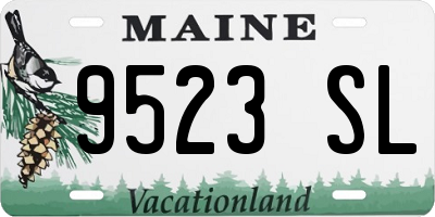 ME license plate 9523SL