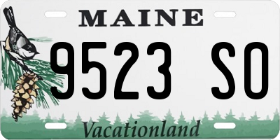 ME license plate 9523SO