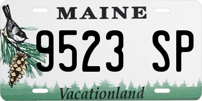 ME license plate 9523SP