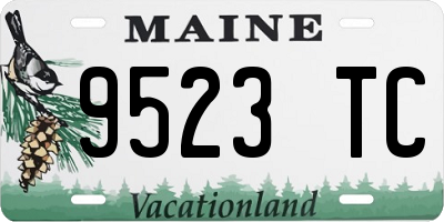 ME license plate 9523TC