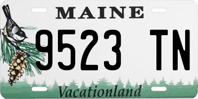 ME license plate 9523TN