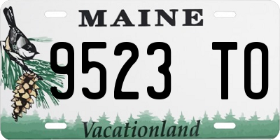 ME license plate 9523TO