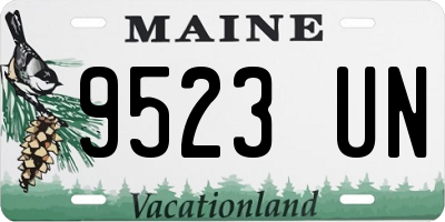 ME license plate 9523UN