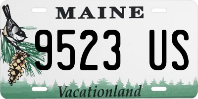 ME license plate 9523US