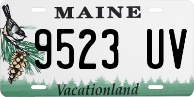 ME license plate 9523UV