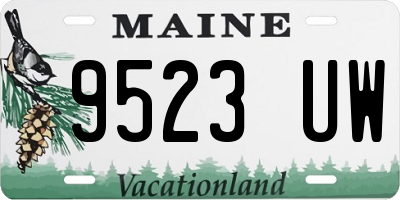 ME license plate 9523UW