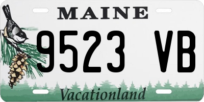 ME license plate 9523VB
