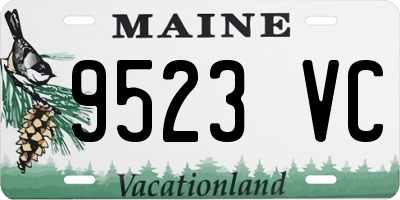 ME license plate 9523VC