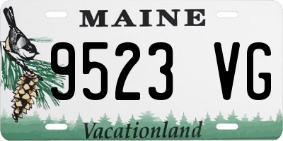 ME license plate 9523VG