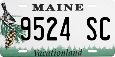 ME license plate 9524SC