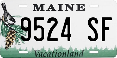 ME license plate 9524SF