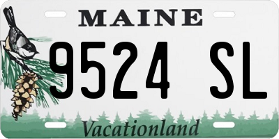 ME license plate 9524SL