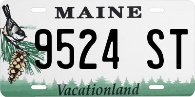 ME license plate 9524ST