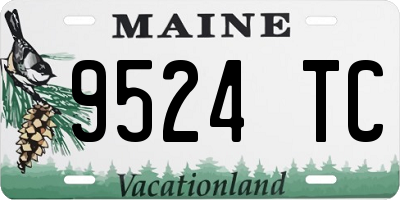ME license plate 9524TC