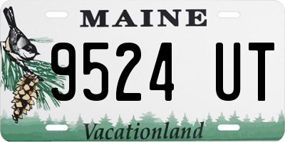 ME license plate 9524UT