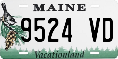 ME license plate 9524VD