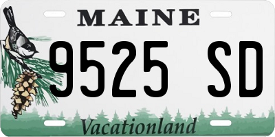 ME license plate 9525SD