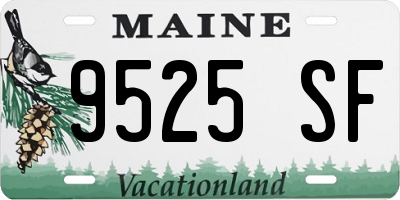 ME license plate 9525SF