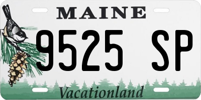 ME license plate 9525SP