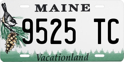 ME license plate 9525TC