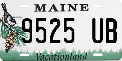 ME license plate 9525UB