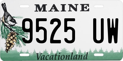 ME license plate 9525UW