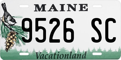 ME license plate 9526SC